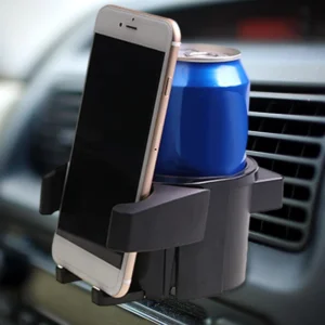 حامل هاتف وأكواب للسيارة متعدد الوظائف الدوار - Porte gobelet avec support téléphone 2 en 1 حامل هاتف وأكواب للسيارة متعدد الوظائف الدوار