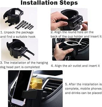 حامل هاتف وأكواب للسيارة متعدد الوظائف الدوار - Porte gobelet avec support téléphone 2 en 1 حامل الهاتف و المشروب 2 في 1 حامل هاتف وأكواب للسيارة متعدد الوظائف الدوار