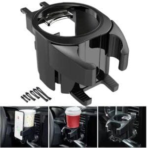 حامل هاتف وأكواب للسيارة متعدد الوظائف الدوار