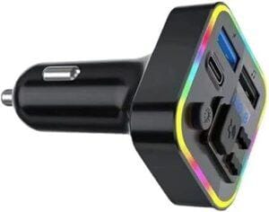 مشغل صوت بلوتوث و شاحن للسيارة مع رد على المكالمات و بضوء لطيف 7 ألوان مختلفة M5 Almedala