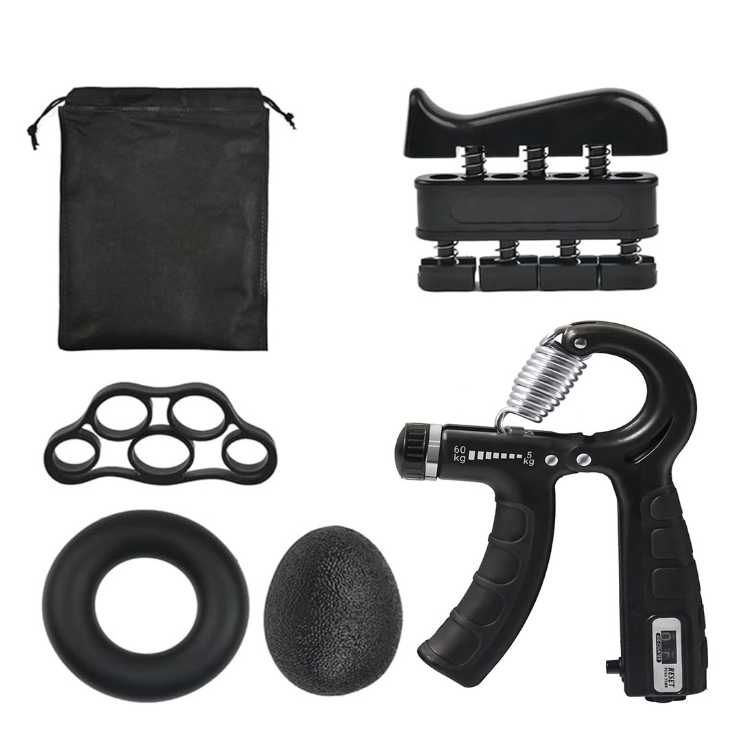 مجموعة تمارين تقوية قبضة اليد و الاصابع 5 في 1 زد من قوتك وتحكمك كل يوم مجموعة تمارين تقوية قبضة اليد و الاصابع