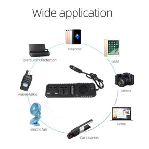 محول كهرباء للسيارة من 12 فولت الى 220 فولت