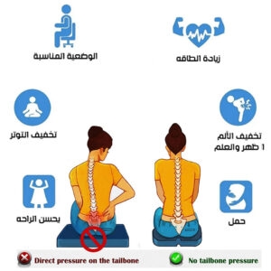 وسادة طبية للجلوس و المساج مريحة جدا لظهر - وسادة طبية للعصعص - وسادة طبية للبواسير _ أفضل وسادة طبية للجلوس