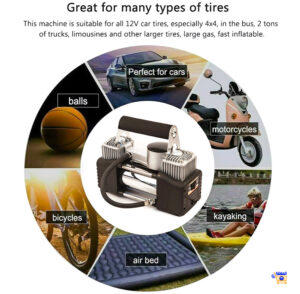 منفاخ هواء للسيارة قوي وأصلي بـ2 أسطوانات أسطوانات