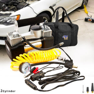منفاخ هواء للسيارة قوي وأصلي بـ2 أسطوانات