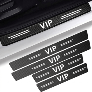 طقم كربون واقي عتبة باب السيارة 4 قطع