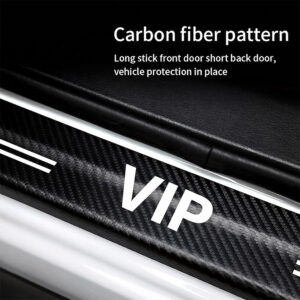 طقم كربون واقي عتبة باب السيارة 4 قطع