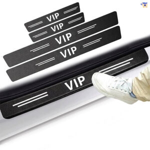 طقم كربون واقي عتبة باب السيارة 4 قطع